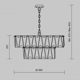 Подвесная люстра Maytoni Puntes MOD043PL-12CH  - 3 купить