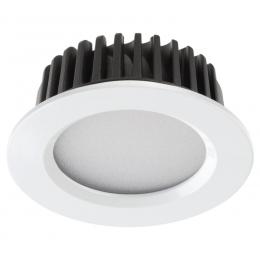 Novotech 357600 SPOT NT18 290 белый Встраиваемый светильник IP44 LED 3000K 10W 100-265V DRUM 