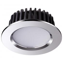 Novotech 357601 SPOT NT18 290 хром Встраиваемый светильник IP44 LED 3000K 10W 100-265V DRUM  купить