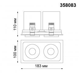 Novotech 358083 SPOT NT19 281 белый/черный Встраиваемый светильник IP20 LED 3000К 24W 220V LANZA  - 2 купить