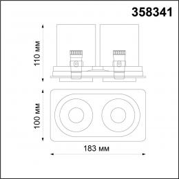 Novotech 358341 SPOT NT19 281 белый/черный Встраиваемый светильник IP20 LED 3000К 24W 220V LANZA  - 2 купить