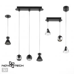 Novotech 358389 KONST NT20 139 хр/черн Св-к без драйвера для 358367-358376 IP20 LED 4000K 10W 220-240V COMPO  - 4 купить