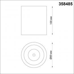 Novotech 358485 OVER NT20 234 черный/золото Светильник накладной IP20 LED 10W 220V RECTE  - 2 купить