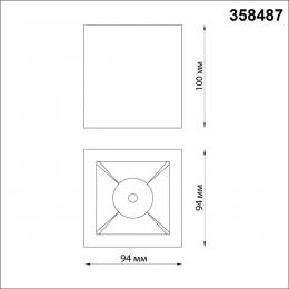 Novotech 358487 OVER NT20 234 черный/золото Светильник накладной IP20 LED 4000K 10W 220V RECTE  - 2 купить