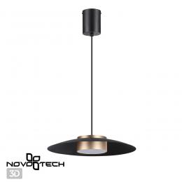 Novotech 358591 OVER NT21 228 черный/золото Светильник накладной светодиодный, провод 2м IP20 LED 4000K 18W 220-240V PILZ  - 6 купить