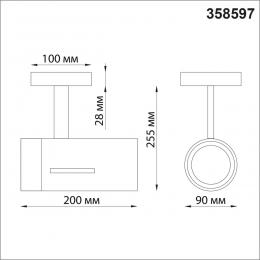 Novotech 358597 OVER NT21 220 черный Светильник накладной светодиодный IP20 LED 4000K 30W 175-245V DEP  - 2 купить