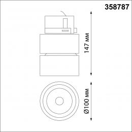 Novotech 358787 PORT NT21 149 черный Трехфазный трековый светодиодный светильник IP20 LED 25W 4000K 2200Лм 100-265V GRODA  - 2 купить