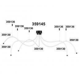 Novotech 359136 KONST NT23 191 черный Подвесной комплект с 2-х метровым тросом IP20 RAMO  - 4 купить