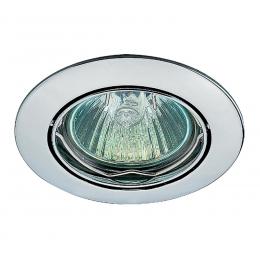 Novotech 369101 SPOT NT09 346 хром Встраиваемый светильник IP20 GX5.3 50W 12V CROWN  купить