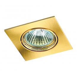 Novotech 369107 SPOT NT09 307 матовое золото Встраиваемый светильник IP20 GX5.3 50W 12V QUADRO  купить