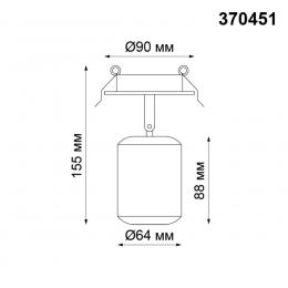 Novotech 370451 SPOT NT19 316 черный Встраиваемый светильник IP20 GU10 50W 220V PIPE  - 2 купить