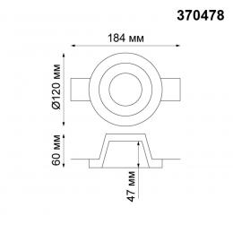 Novotech 370478 SPOT NT19 184 белый Встраиваемый под покраску светильник IP20 GU10 50W 220V YESO  - 2 купить