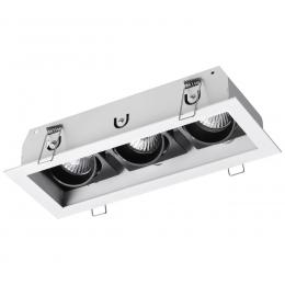 Novotech 370714 SPOT NT20 289 белый/черный Встраиваемый светильник IP20 GU10 3*50W 220V GESSO  - 1 купить