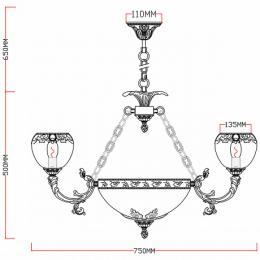 Подвесная люстра Rivoli Albertina 2027-209 Б0038441  - 2 купить