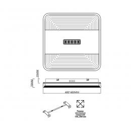 Sonex 7664/110LS MITRA LED SN 62 Светильник пластик/белый LED 110Вт 3000-4000-6000K 480х480 IP20 пульт ДУ SOLAR  - 2 купить