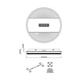 Sonex 7664/93LR MITRA LED SN 62 Светильник пластик/белый LED 93Вт 3000-4000-6000K D500 IP20 пульт ДУ SOLAR  - 2 купить