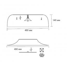 Sonex 7689/65L AVRA LED SN 18 Светильник металл/акрил/белый/синий LED 65Вт 4000K D480 IP20 CONFY  - 2 купить