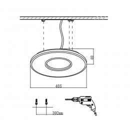 Sonex 7718/42L MITRA LED SN 58 Светильник металл/акрил/белый LED 42Вт 3000-6500К D485 IP20 пульт ДУ ALTAIR  - 2 купить