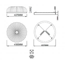 Sonex 7719/36L PIKO LED SN 40 Светильник металл/стекло/прозрачный/золотой LED 36Вт 3000-6500K D300 IP20 пульт ДУ TESORO  - 2 купить