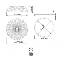 Sonex 7719/48L PIKO LED SN 40 Светильник металл/стекло/прозрачный/золотой LED 48Вт 3000-6500K D400 IP20 пульт ДУ TESORO  - 2 купить