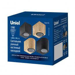 Уличный настенный светильник Uniel UUL-P51A 6W/GU10 IP65 BLACK UL-00010510  - 4 купить