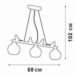 Подвесная люстра Vitaluce V1797-0/3S  - 3 купить