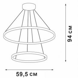 Подвесной светодиодный светильник Vitaluce V4600-0/2S  - 3 купить