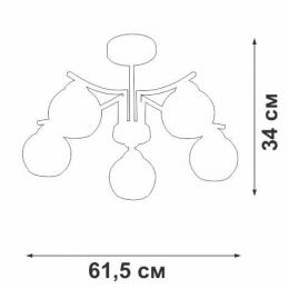 Потолочная люстра Vitaluce V4286-1/5PL  - 4 купить