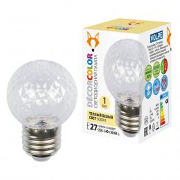 Лампа светодиодная E27 1W 3000K прозрачная LED-D45-1W/3000K/E27/CL/С PINEAPPLE UL-00010064  купить