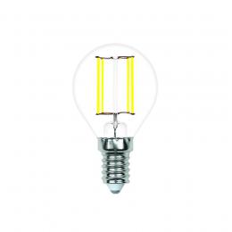 Лампа светодиодная филаментная Volpe E14 4W 3000K прозрачная LED-G45-4W/3000K/E14/CL/SLF UL-00008312  - 1 купить