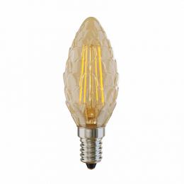 Изображение продукта Лампа светодиодная филаментная Voltega E14 4W 2800К свеча шишка золотая VG10-P3E14warm4W-F 5488 