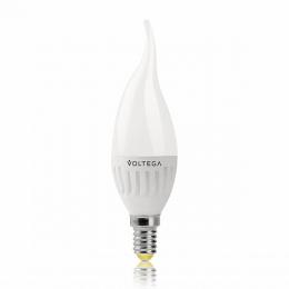 Изображение продукта Лампа светодиодная Voltega E14 6.5W 4000К свеча на ветру матовая VG1-CW2E14cold6W 4691 