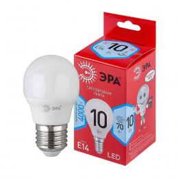 Лампа светодиодная ЭРА E14 10W 4000K матовая LED P45-10W-840-E14 R Б0050233  - 2 купить
