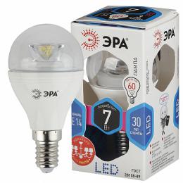 Лампа светодиодная ЭРА E14 7W 4000K прозрачная LED P45-7W-840-E14-Clear Б0020552  - 2 купить
