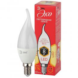 Лампа светодиодная ЭРА E14 8W 2700K матовая ECO LED BXS-8W-827-E14 Б0040883  - 2 купить