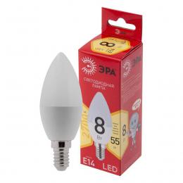 Лампа светодиодная ЭРА E14 8W 2700K матовая LED B35-8W-827-E14 R Б0050694  купить