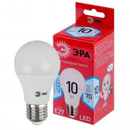 Лампа светодиодная ЭРА E27 10W 4000K матовая LED A60-10W-840-E27 R Б0049635  - 1 купить