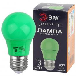 Изображение продукта Лампа светодиодная ЭРА E27 3W 3000K зеленая ERAGL50-E27 Б0049579 