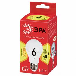 Лампа светодиодная ЭРА E27 6W 2700K матовая ECO LED A60-6W-827-E27 Б0019064  - 4 купить