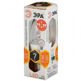 Лампа светодиодная ЭРА E27 7W 2700K прозрачная LED B35-7W-827-E27-Clear Б0019747  - 4 купить