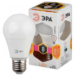 Лампа светодиодная ЭРА E27 8W 2700K матовая ECO LED A60-8W-827-E27 Б0019066  купить