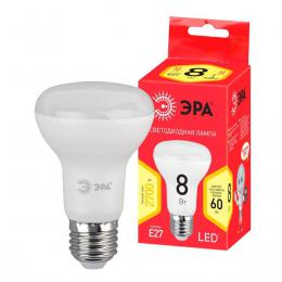 Лампа светодиодная ЭРА E27 8W 2700K матовая LED R63-8W-827-E27 R Б0050701  купить