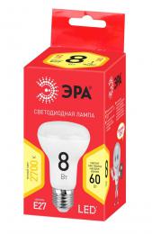 Лампа светодиодная ЭРА E27 8W 2700K матовая LED R63-8W-827-E27 R Б0050701  - 3 купить