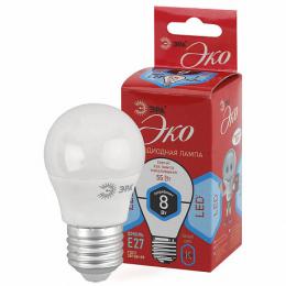 Лампа светодиодная ЭРА E27 8W 4000K матовая ECO LED P45-8W-840-E27 Б0030025  - 3 купить