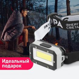 Налобный светодиодный фонарь ЭРА Шторм от батареек 30х30х63 320 лм GB-708 Б0052750  - 10 купить