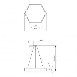 Подвесной светодиодный cветильник Geometria ЭРА Hexagon SPO-121-B-40K-038 38Вт 4000К черный Б0050551  купить