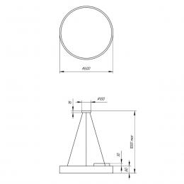Подвесной светодиодный cветильник Geometria ЭРА Ring SPO-131-W-40K-045 45Вт 4000К белый Б0050558  - 4 купить