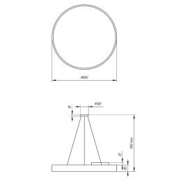 Подвесной светодиодный cветильник Geometria ЭРА Ring SPO-132-W-40K-088 88Вт 4000К белый Б0050560  - 2 купить