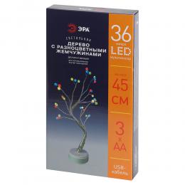 Светодиодная новогодняя фигура ЭРА ЕGNID - 36M дерево с разноцветными жемчужинами 36 LED Б0051948  купить