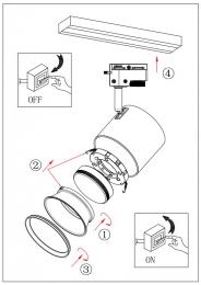 Трековый светильник ЭРА TR15 GX53 BK/SL Б0048546  - 2 купить